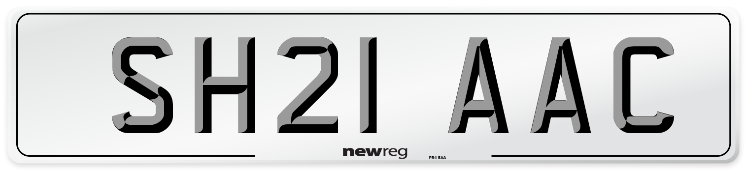 SH21 AAC Number Plate from New Reg